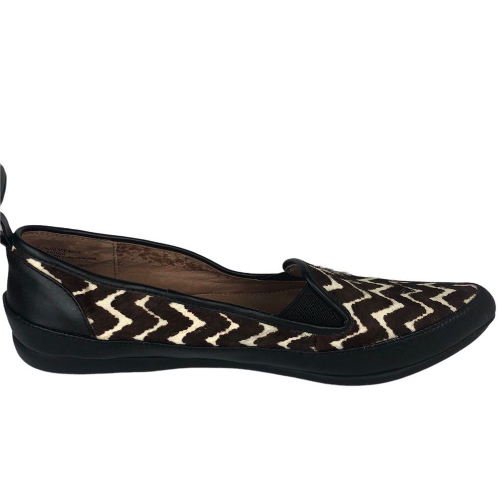 Adrianna Papell Lennox calf hair chevron loafer pointed toe size 9.5